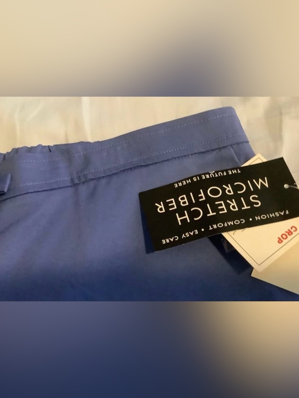 Women’s Blue Cropped stretch Dress Pants size 12 - Picture 3 of 10
